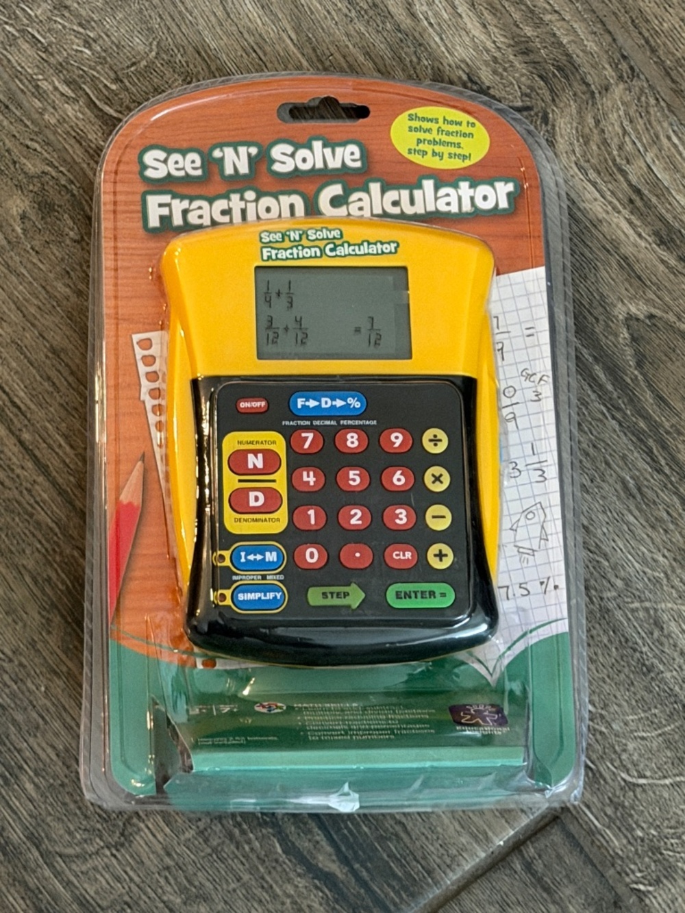 Educational Insights See 'N' Solve Fraction Calculator